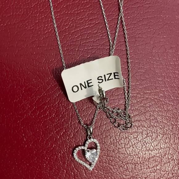Silver Charmed Aroma Heart Stone Necklace - Picture 2 of 2
